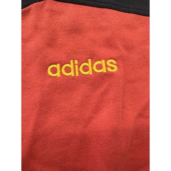 Adidas Crew Neck Sweatshirt 60’s 70’s Red Black White Embroidered Logo VTG - Picture 6 of 13